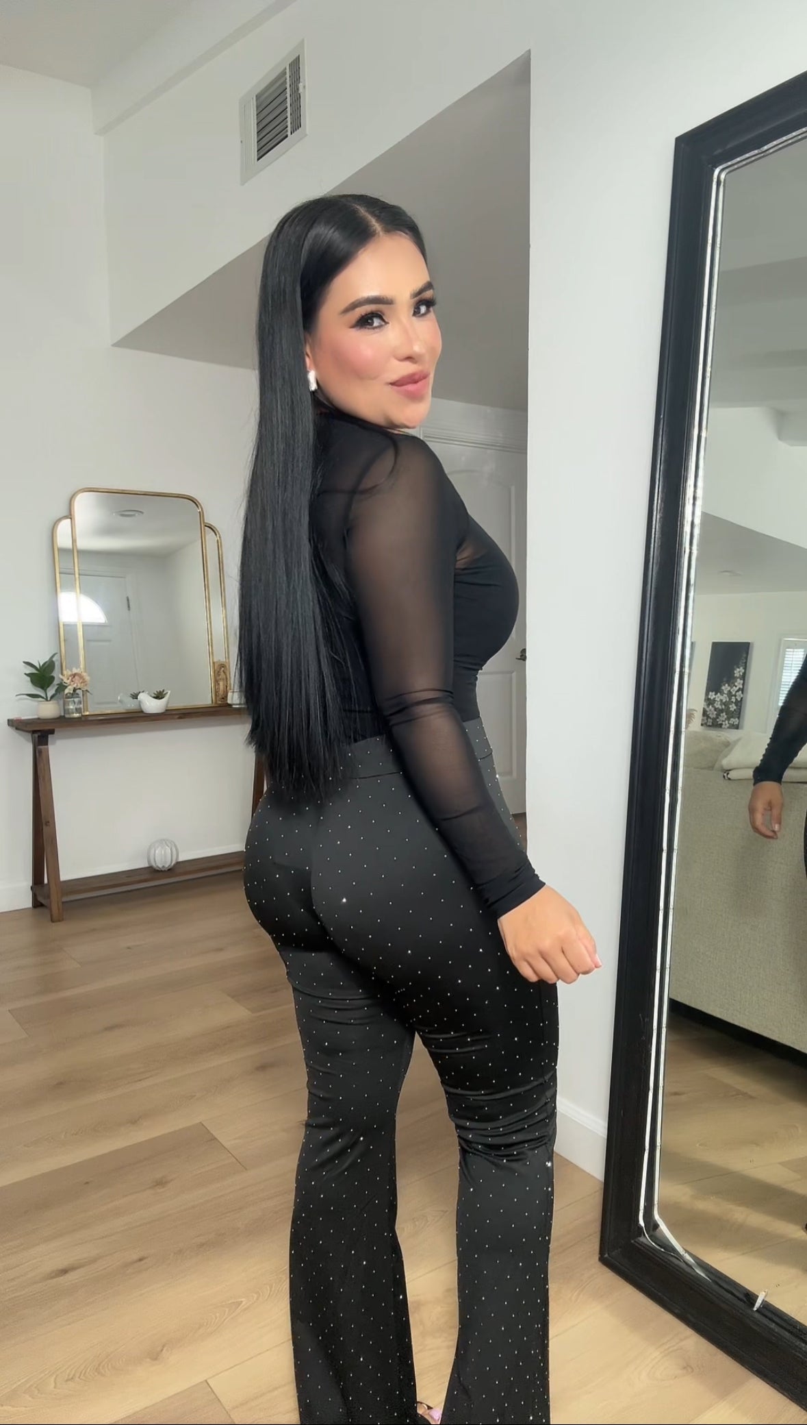 * A Star “leggings ” black final sale