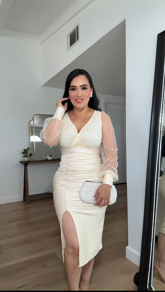 *    A Perla mi amor “dress” cream final sale