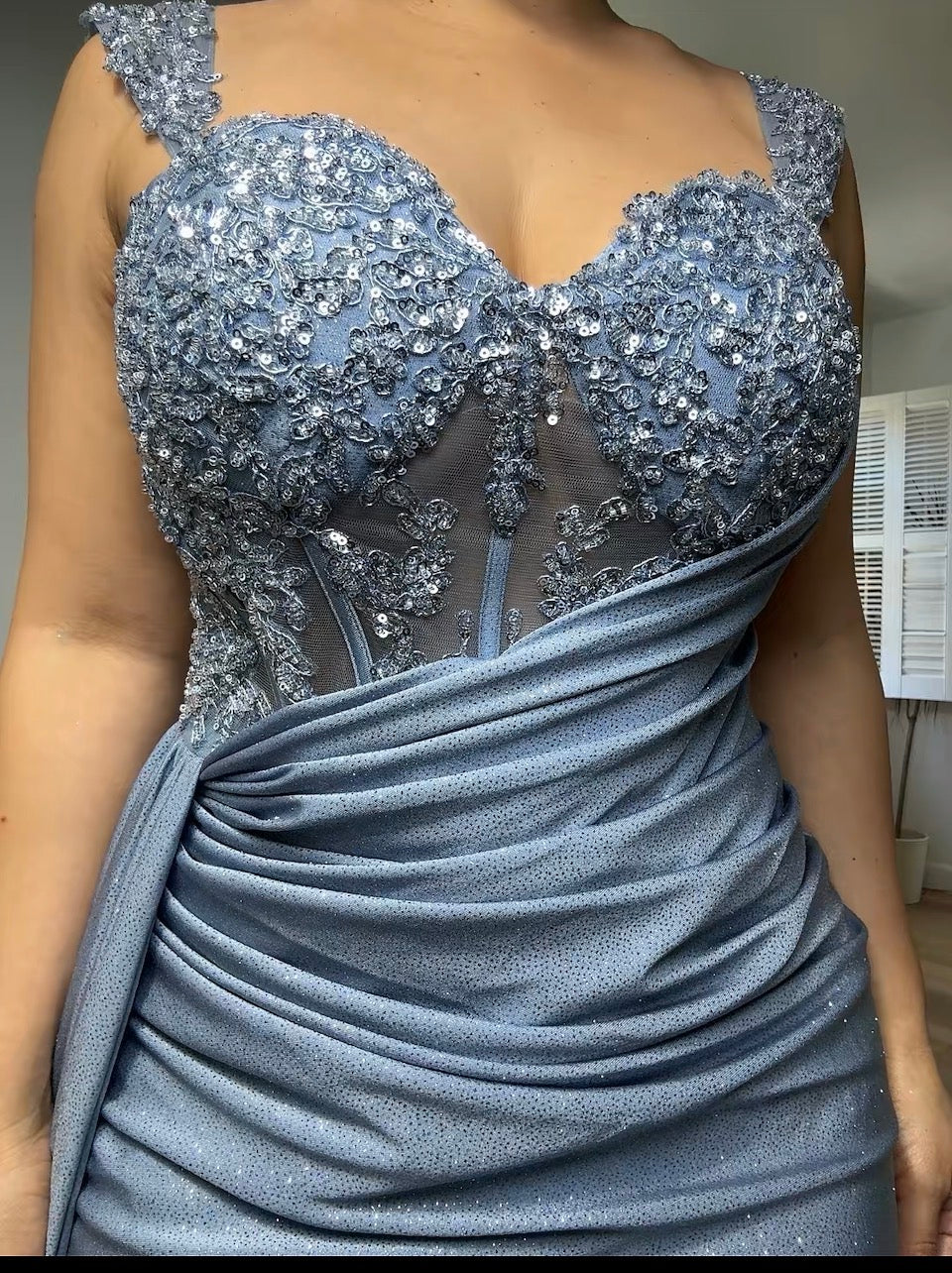 *    Crystal “dress” blue final sale