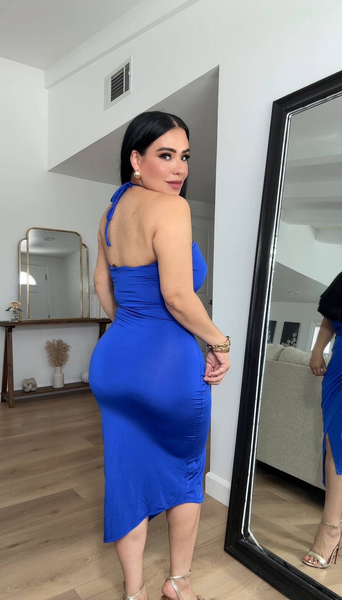 *   Ceci “dress” blue final sale
