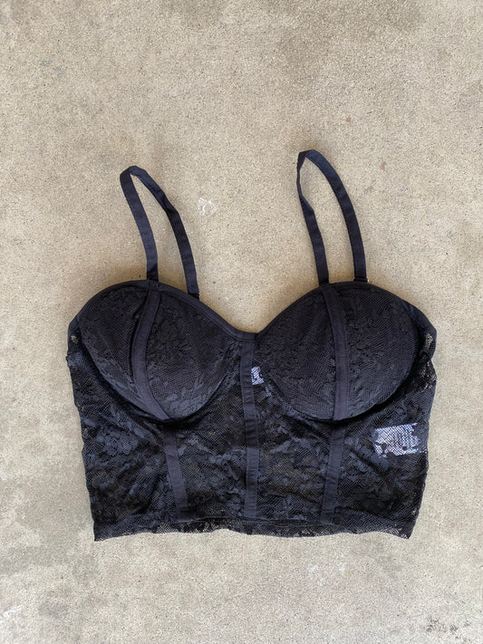 Black lace bralette